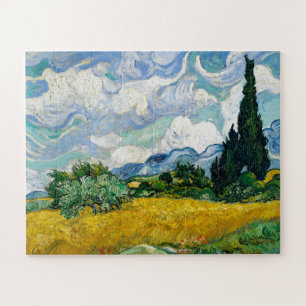 Van Gogh schilderende kunst Wheat Field Cypresse Legpuzzel