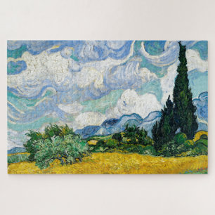 Van Gogh schilderende kunst  Wheat Field Cypresse Legpuzzel