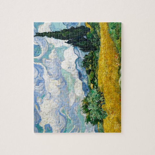 Van Gogh schilderende kunst  Wheat Field Cypresse Legpuzzel (Verticaal)