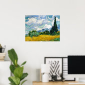 Van Gogh schilderende kunst Wheat Field Cypresse Poster (Thuiskantoor)