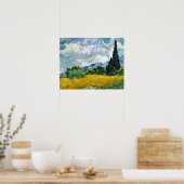 Van Gogh schilderende kunst  Wheat Field Cypresse Poster (Keuken)