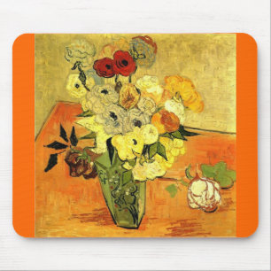 Van Gogh schilderende whisky bloesems Muismat