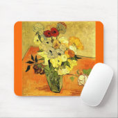 Van Gogh schilderende witte bloesbloemen Muismat (Met muis)