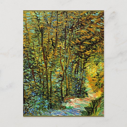 Van Gogh schilderij, een pad in de Bossen Briefkaart (Voorkant)