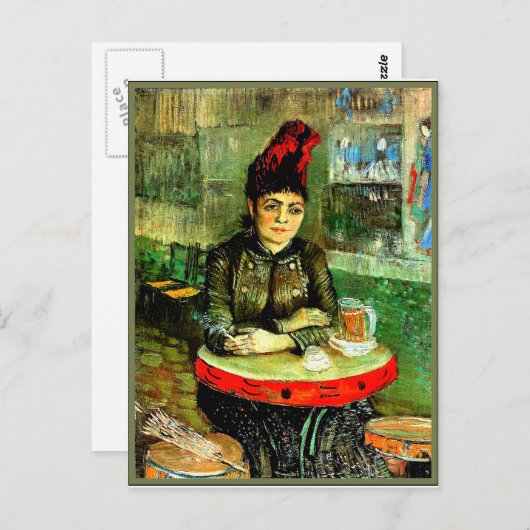 Van Gogh schilderij, In het café Briefkaart (Voorkant / Achterkant)
