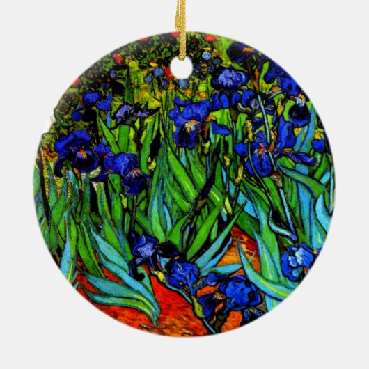 Van Gogh schilderij, Irises, Keramisch Ornament (Achterkant)