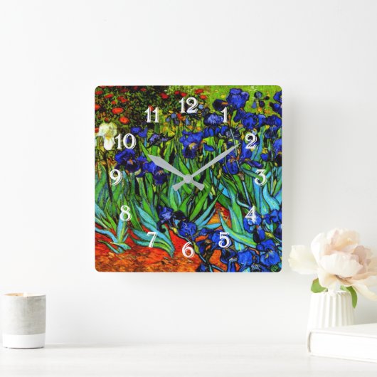 Van Gogh schilderij, Irises, Vierkante Klok (Huis)