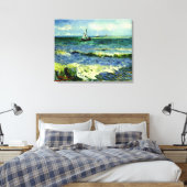 Van Gogh schilderij, Seascape, Canvas Afdruk (Insitu (Slaapkamer))