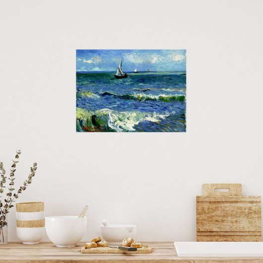 Van Gogh schilderij, Seascape, Poster (Keuken)