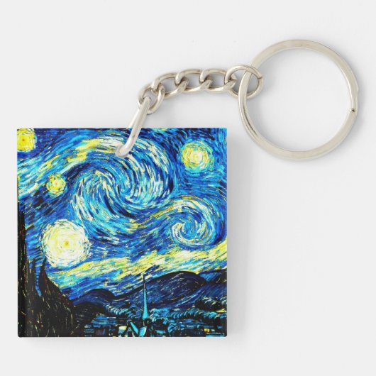 Van Gogh-schilderij, Sterrennacht  Sleutelhanger (Achterkant)