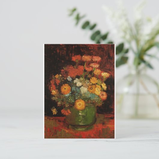 Van Gogh  schilderij Vaas Bloemen Bloesems Briefkaart (Staand voorkant)