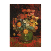 Van Gogh  schilderij Vaas Bloemen Bloesems