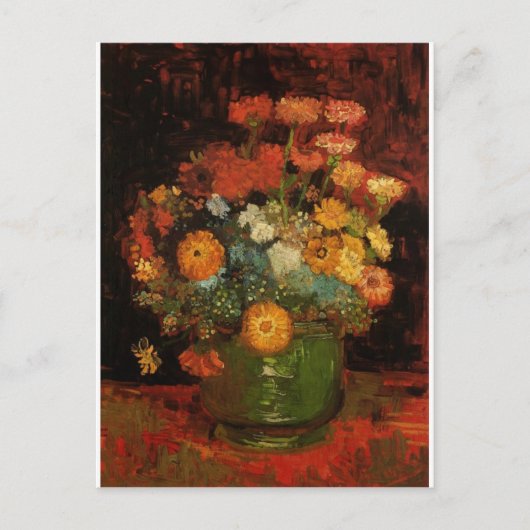 Van Gogh  schilderij Vaas Bloemen Bloesems Briefkaart (Voorkant)