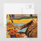 Van Gogh Schilderij Zonnebloemen, kunstwerk van Ga Briefkaart (Voorkant / Achterkant)