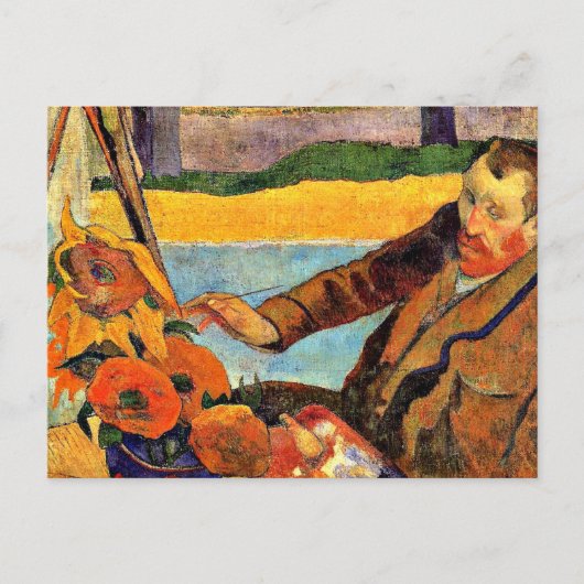 Van Gogh Schilderij Zonnebloemen, kunstwerk van Ga Briefkaart (Voorkant)