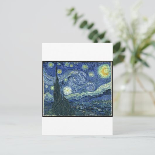 Van Gogh schilderijen: Sterrennacht Van Gogh Briefkaart (Staand voorkant)