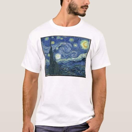 Van Gogh schilderijen: Sterrennacht Van Gogh T-shirt (Voorkant)