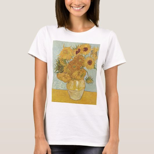 Van Gogh schilderijen: Van Gogh Sunflower T-shirt (Voorkant)