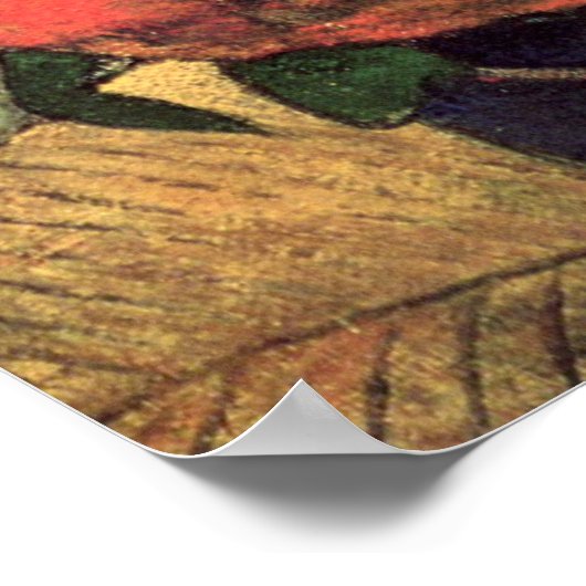 Van Gogh schildert zonnebloemen door Gauguin Poster (Hoek)