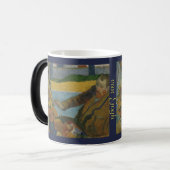 Van Gogh schildert zonnebloemen door Paul Gauguin Magische Mok (Voorkant links)