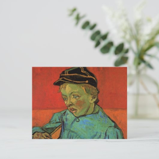 Van Gogh, Schoolboy (Camille Roulin),  kunst Briefkaart (Staand voorkant)