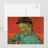 Van Gogh, Schoolboy (Camille Roulin),  kunst Briefkaart (Voorkant / Achterkant)