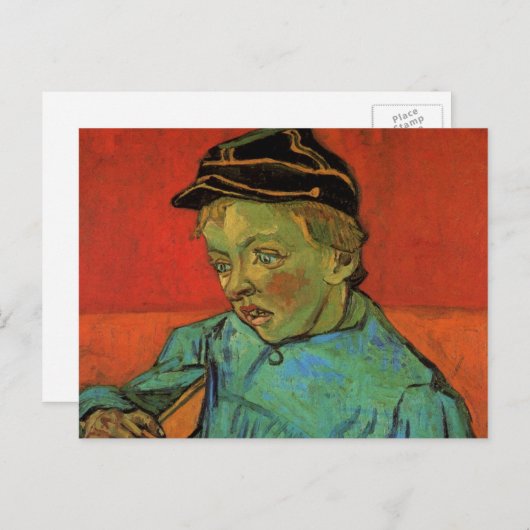 Van Gogh, Schoolboy (Camille Roulin), kunst Briefkaart (Voorkant / Achterkant)