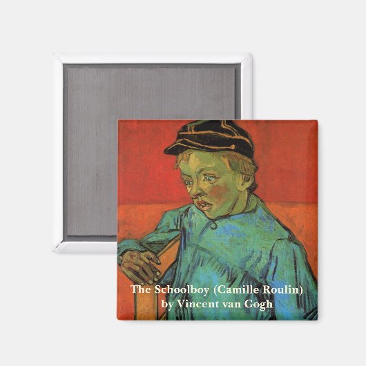 Van Gogh, Schoolboy (Camille Roulin),  kunst Magneet (Voorkant / Achterkant)