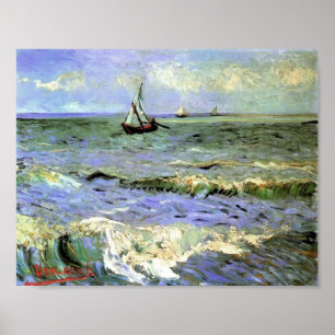 Van Gogh - Seascape bij Saintes-Maries Poster
