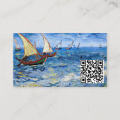 Van Gogh - Seascape bij Saintes-Maries - QR-code Visitekaartje (Voorkant)
