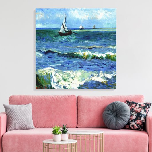 Van Gogh - Seascape Canvas Afdruk (Insitu (Woonkamer))
