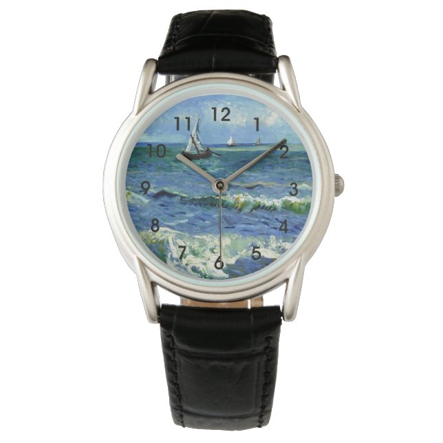 Van Gogh - Seascape Horloge (Voorkant)