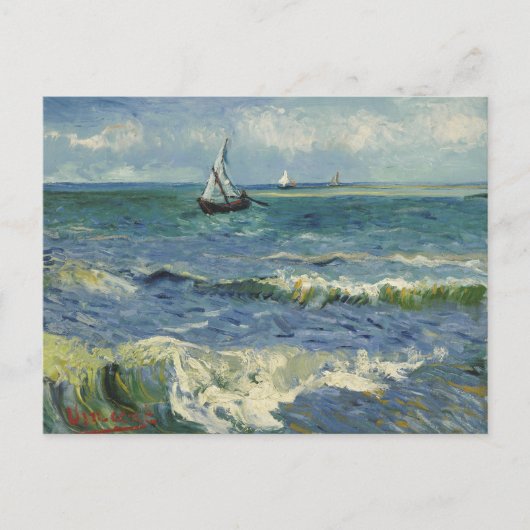 Van Gogh Seascape in Saintes Maries de la Mer Briefkaart (Voorkant)