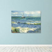 Van Gogh Seascape in Saintes Maries de la Mer Canvas Afdruk (Insitu (Houten vloer))