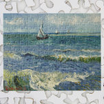 Van Gogh Seascape in Saintes Maries de la Mer Legpuzzel<br><div class="desc">Saap bij Saintes Maries de la Mer door Vincent van Gogh is een kunstschilderij van de impressionistische zeeplek met zeilboten op de oceaan met zachte golven. Over de kunstenaar: Vincent Willem van Gogh was een Post-Impressionistische schilder wiens werk het meest opmerkelijk was voor zijn ruige schoonheid, emotionele eerlijkheid en gewaagde...</div>