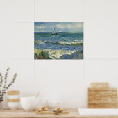 Van Gogh Seascape in Saintes Maries de la Mer Poster (Keuken)