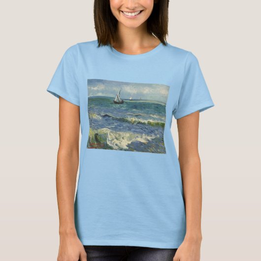 Van Gogh Seascape in Saintes Maries de la Mer T-shirt (Voorkant)