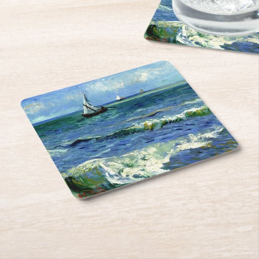 Van Gogh - Seascape Kartonnen Onderzetters (Schuin)
