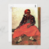 Van Gogh, Seated Zouave, -impressionisme Art Briefkaart (Voorkant / Achterkant)