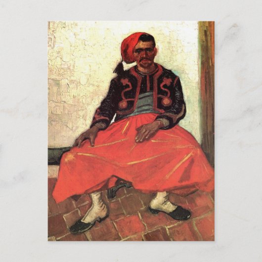 Van Gogh, Seated Zouave, -impressionisme Art Briefkaart (Voorkant)