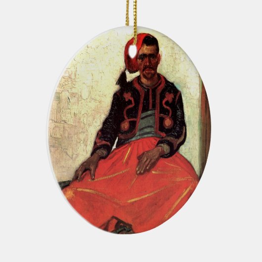 Van Gogh, Seated Zouave, -impressionisme Art Keramisch Ornament (Rechts)