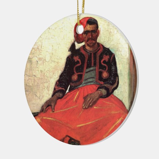 Van Gogh, Seated Zouave, -impressionisme Art Keramisch Ornament (Links)