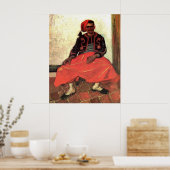 Van Gogh, Seated Zouave, -impressionisme Art Poster (Keuken)