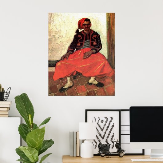 Van Gogh, Seated Zouave, -impressionisme Art Poster (Thuiskantoor)