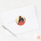 Van Gogh, Seated Zouave, -impressionisme Art Ronde Sticker (Envelop)