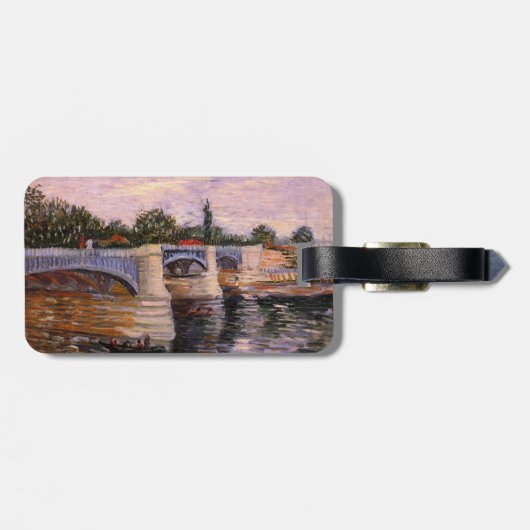 Van Gogh Seine, met Pont del Grande Jette Bagagelabel (Achterkant horizontaal)