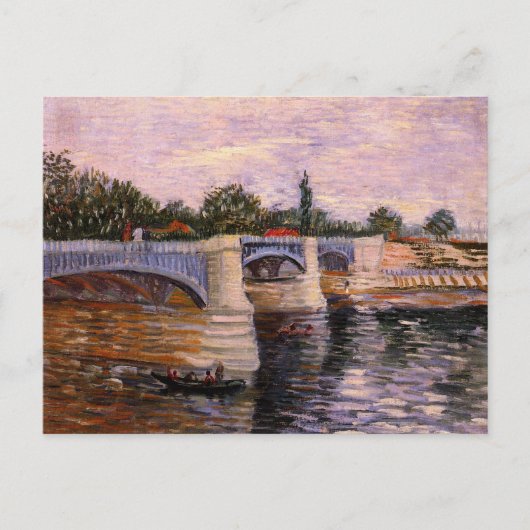 Van Gogh Seine, met Pont del Grande Jette Briefkaart (Voorkant)