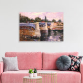 Van Gogh Seine, met Pont del Grande Jette Canvas Afdruk (Insitu (Woonkamer))
