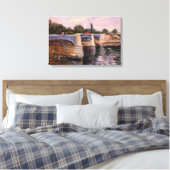 Van Gogh Seine, met Pont del Grande Jette Canvas Afdruk (Insitu (Slaapkamer))