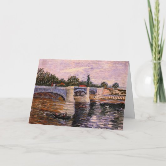 Van Gogh Seine, met Pont del Grande Jette Kaart (Voorkant)